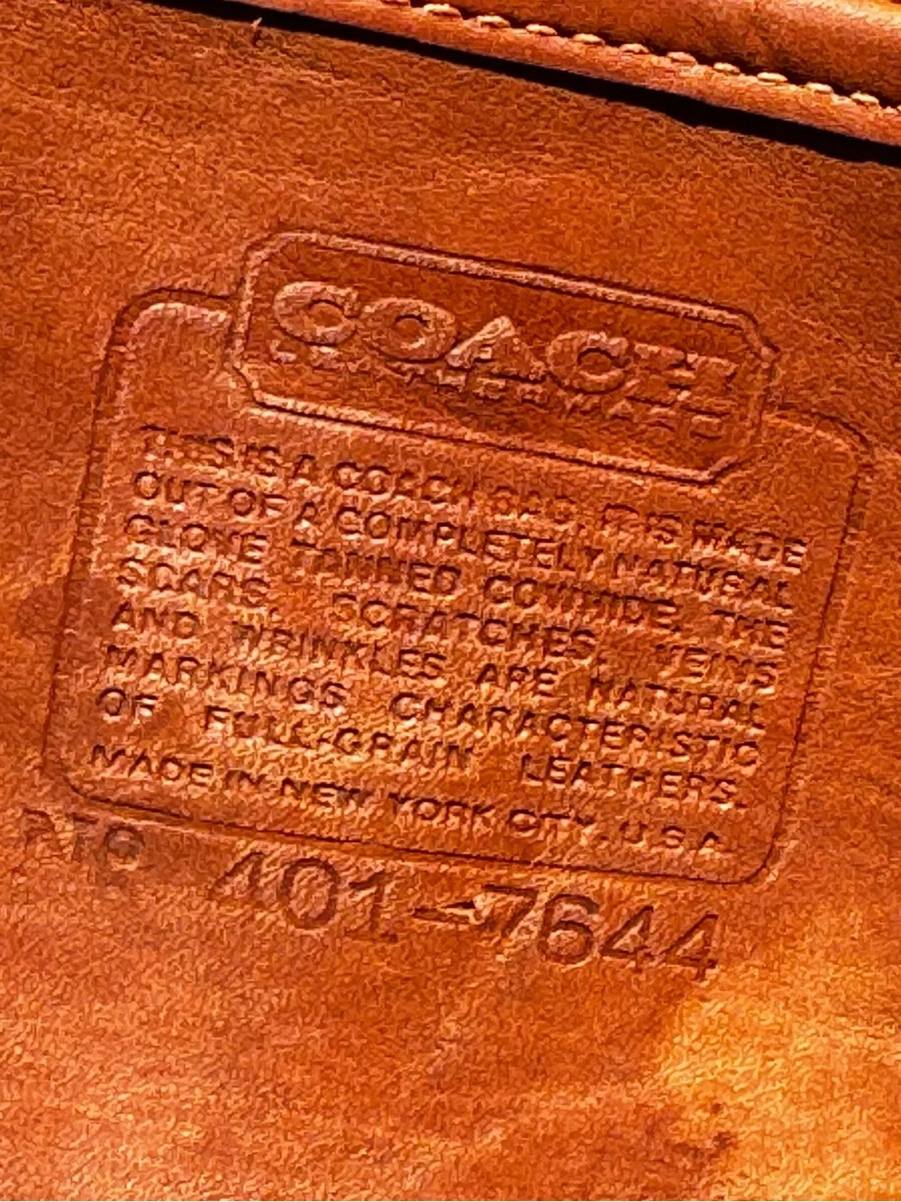 Vintage Coach USA Brown Leather Briefcase 7644